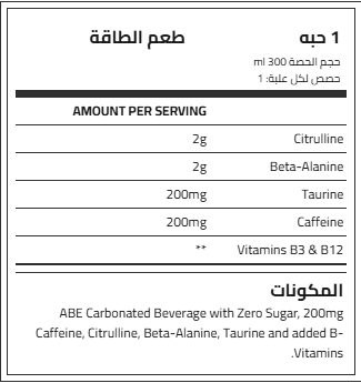 معلومات حول ابلايد نيوترشن ABE شراب, طعم الطاقة, 1 حبه